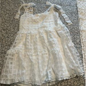 White Babydoll Dress with bows